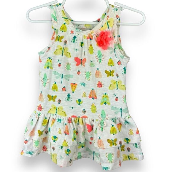 Girls 12M Dress Bundle Lot Carters Boho Floral Embroidered Sleeveless Polka Dot - Picture 9 of 12